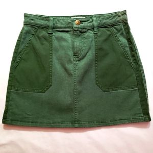 Vineyard Vines 4 Pocket Green Denim Mini Skirt, Size: 00